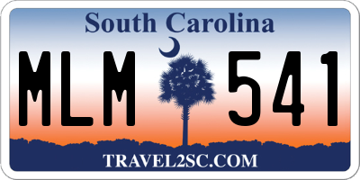 SC license plate MLM541