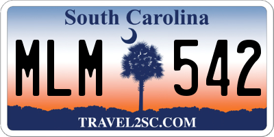 SC license plate MLM542