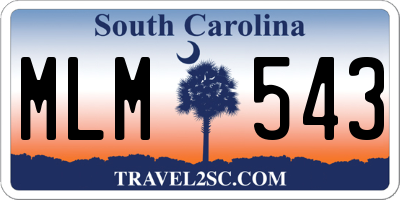 SC license plate MLM543