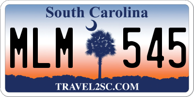 SC license plate MLM545