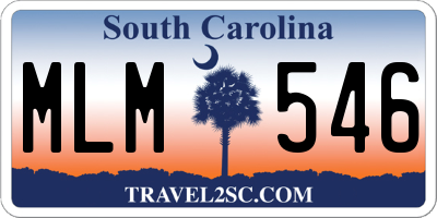SC license plate MLM546