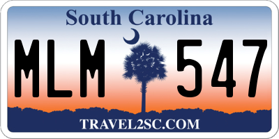SC license plate MLM547
