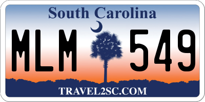 SC license plate MLM549