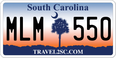 SC license plate MLM550