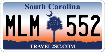 SC license plate MLM552
