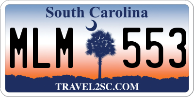 SC license plate MLM553