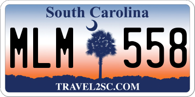 SC license plate MLM558