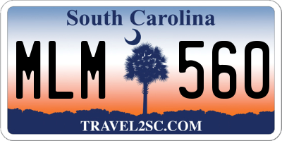 SC license plate MLM560