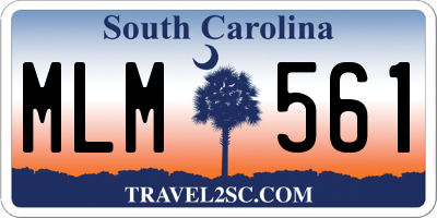 SC license plate MLM561