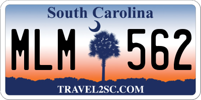 SC license plate MLM562