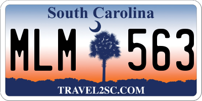 SC license plate MLM563