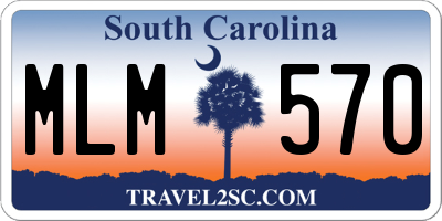 SC license plate MLM570