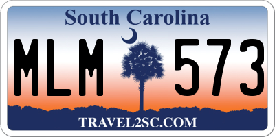 SC license plate MLM573