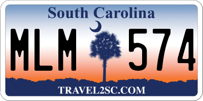 SC license plate MLM574