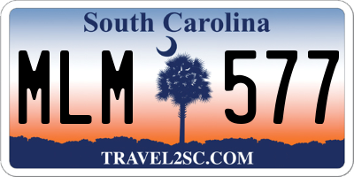 SC license plate MLM577