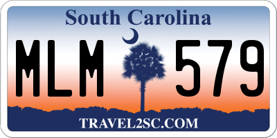 SC license plate MLM579