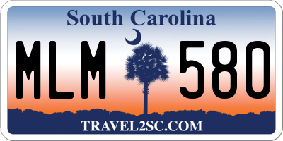 SC license plate MLM580