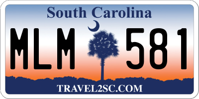 SC license plate MLM581