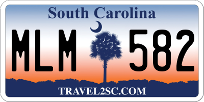 SC license plate MLM582