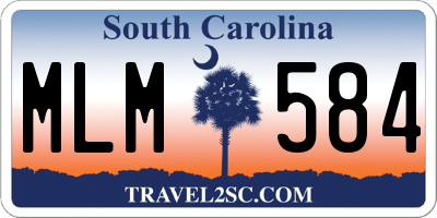 SC license plate MLM584