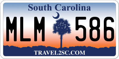 SC license plate MLM586