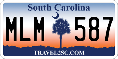 SC license plate MLM587
