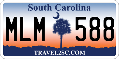 SC license plate MLM588