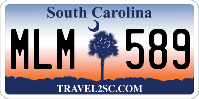 SC license plate MLM589