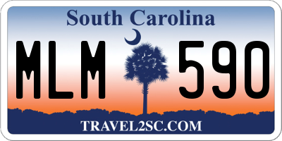 SC license plate MLM590