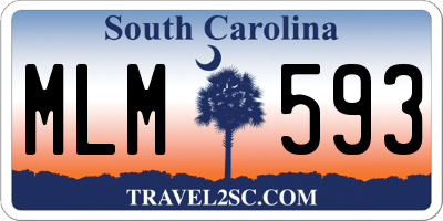 SC license plate MLM593