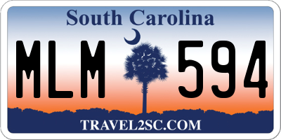 SC license plate MLM594