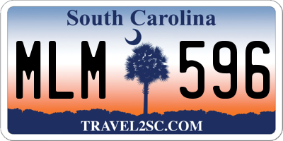 SC license plate MLM596