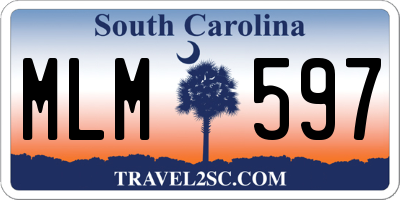 SC license plate MLM597