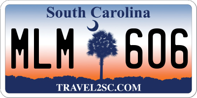 SC license plate MLM606