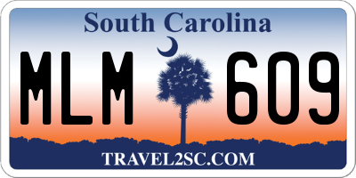 SC license plate MLM609
