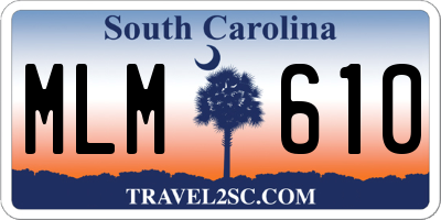 SC license plate MLM610