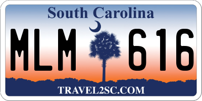 SC license plate MLM616