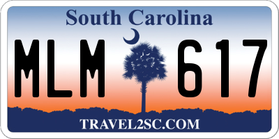 SC license plate MLM617