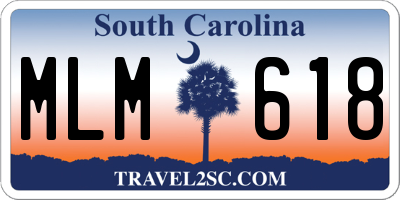 SC license plate MLM618