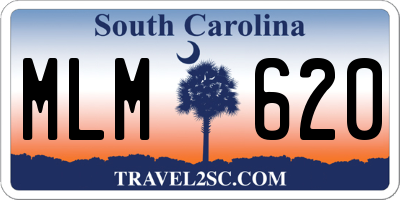 SC license plate MLM620
