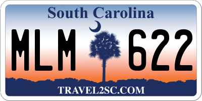 SC license plate MLM622