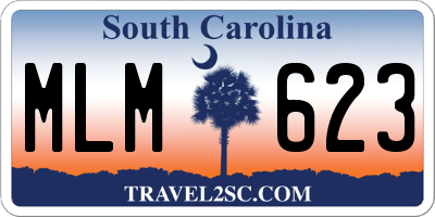 SC license plate MLM623
