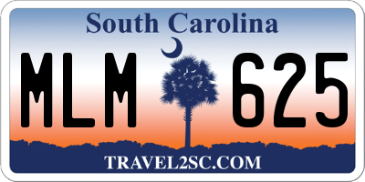 SC license plate MLM625