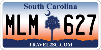 SC license plate MLM627