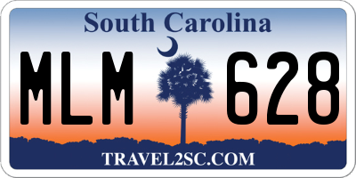 SC license plate MLM628