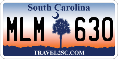 SC license plate MLM630