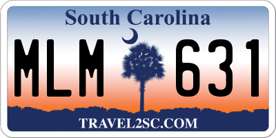 SC license plate MLM631