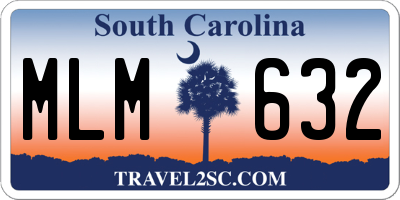 SC license plate MLM632