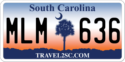 SC license plate MLM636