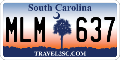 SC license plate MLM637